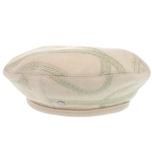 美品 エルメス ベレー帽 サントノーレ アン フィネス ウール ベージュ 帽子 1763【中古】HERMES