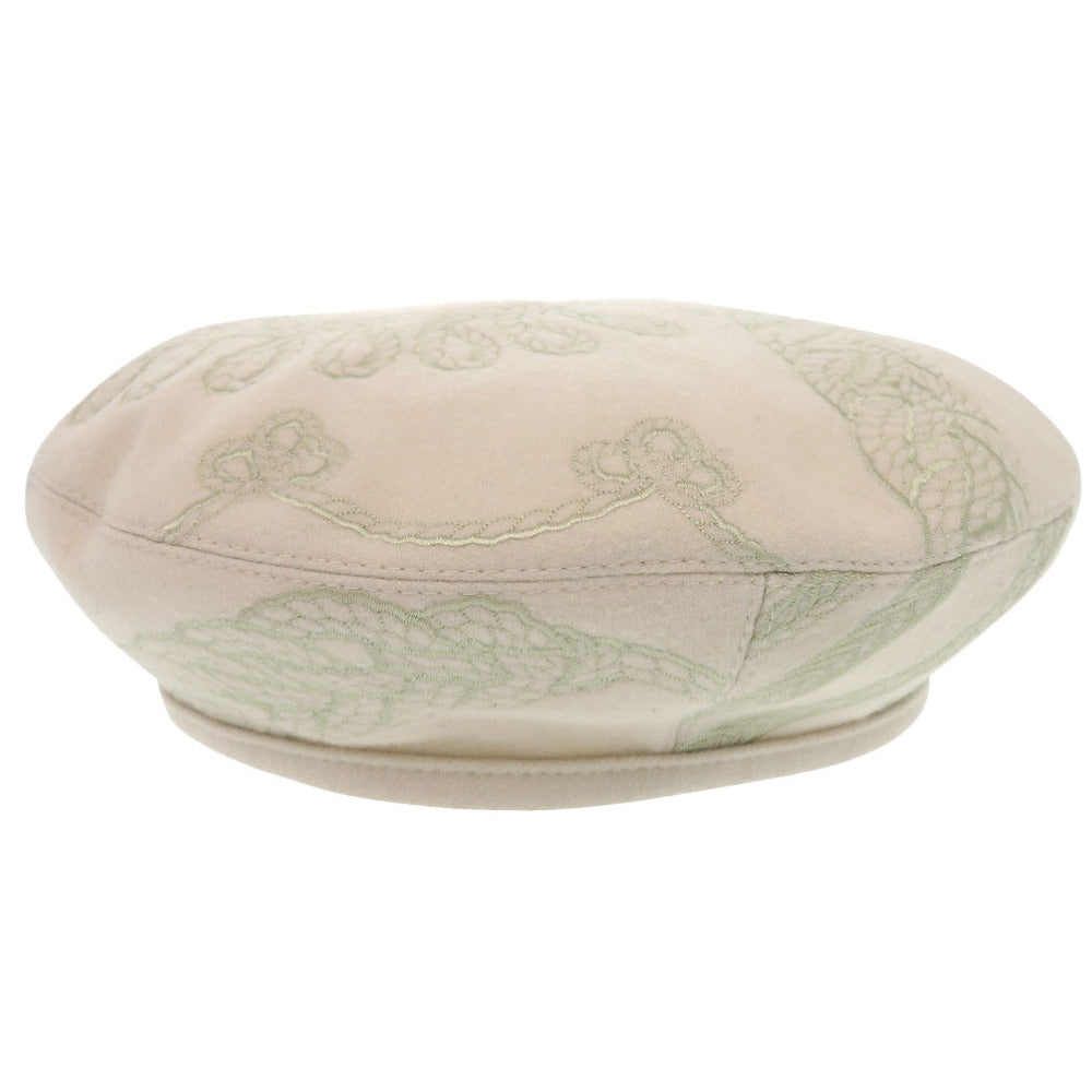 美品 エルメス ベレー帽 サントノーレ アン フィネス ウール ベージュ 帽子 1763【中古】HERMES