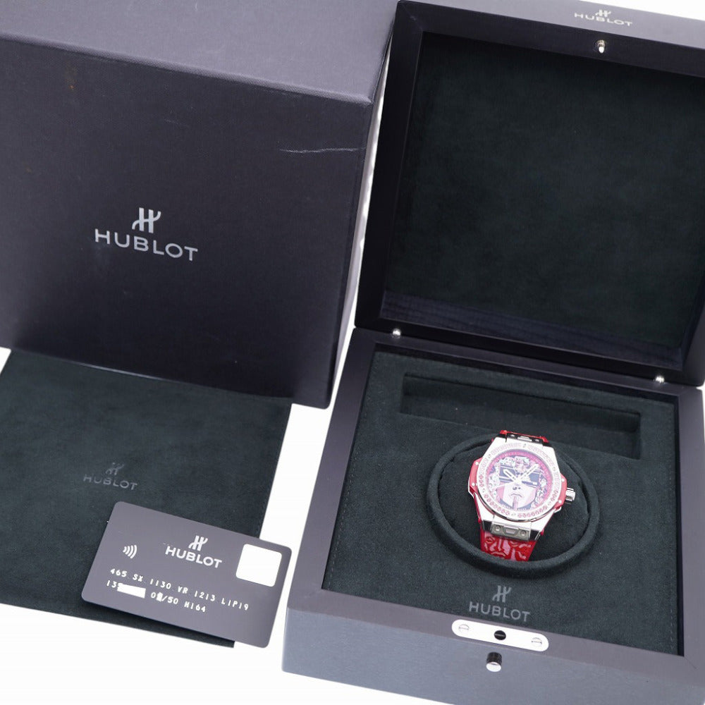 新品同様 ウブロ ビッグバン ワンクリック マーク フェレーロ 世界限定50本 465.SX.1130.VR.1213.LIP19 自動巻き 腕時計 1778【中古】HUBLOT レディース