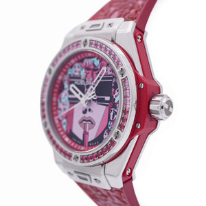 新品同様 ウブロ ビッグバン ワンクリック マーク フェレーロ 世界限定50本 465.SX.1130.VR.1213.LIP19 自動巻き 腕時計 1778【中古】HUBLOT レディース