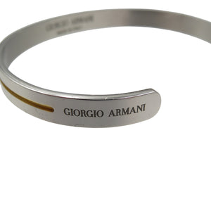 美品 ジョルジオアルマーニ 53L201 2R201 シルバー925 シルバー ゴールド バングル 1815【中古】GIORGIO ARMANI