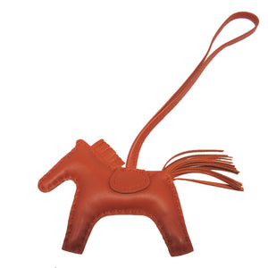 新品同様 エルメス ロデオチャームPM アニューミロ A刻印(2017年製) カーネリアン バッグチャーム キーホルダー 1825【中古】HERMES