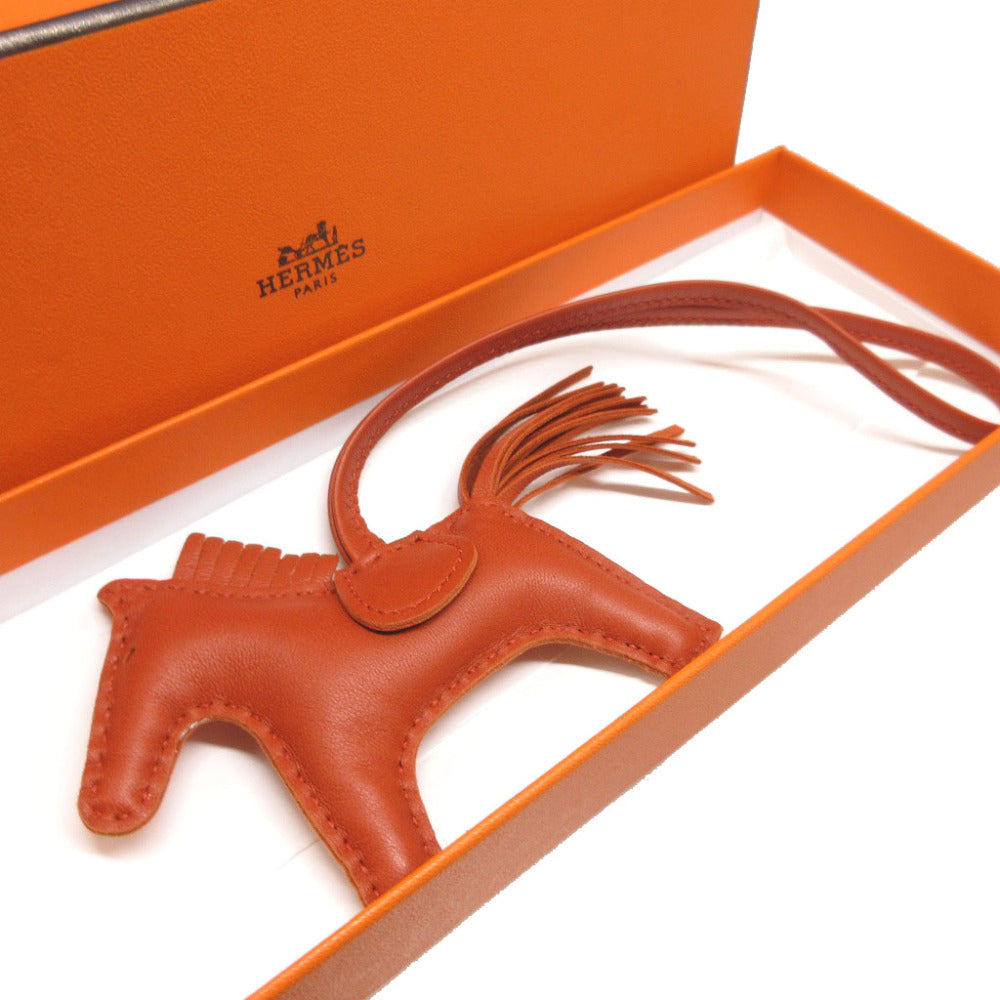 新品同様 エルメス ロデオチャームPM アニューミロ A刻印(2017年製) カーネリアン バッグチャーム キーホルダー 1825【中古】HERMES