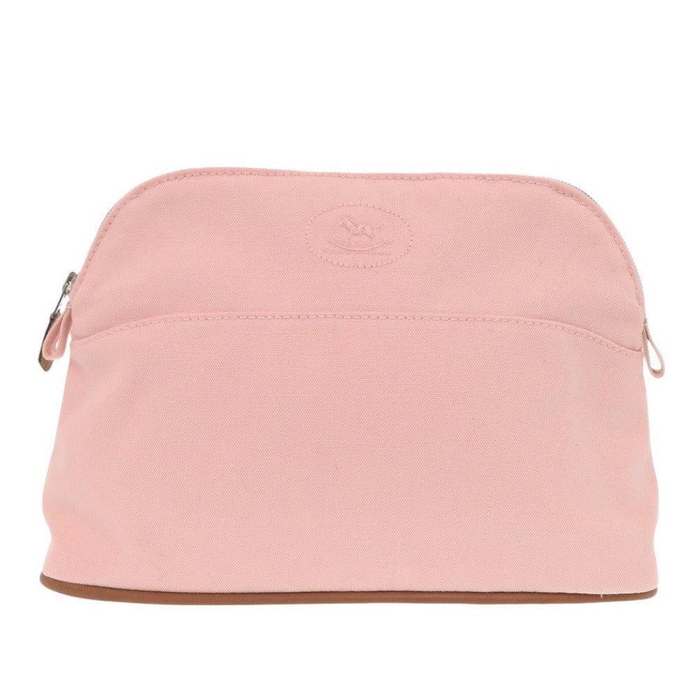 新品同様 エルメス ボリードポーチ 25 MM キャンバス ポーチ ピンク 1834【中古】HERMES