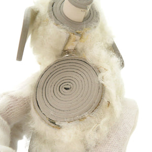 美品 トッズ  プードルデザイン レザー ムートン ホワイト バッグチャーム キーホルダー 1841【中古】TOD’S