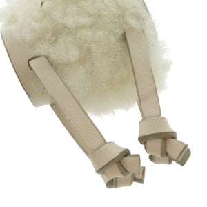 美品 トッズ  プードルデザイン レザー ムートン ホワイト バッグチャーム キーホルダー 1841【中古】TOD’S