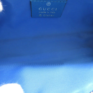 未使用 グッチ ドナルドダック 662129 GGスプリーム レザー ベージュ ブルー 青 筆箱 ペンケース 1850【中古】GUCCI