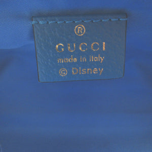 未使用 グッチ ドナルドダック 662129 GGスプリーム レザー ベージュ ブルー 青 筆箱 ペンケース 1850【中古】GUCCI