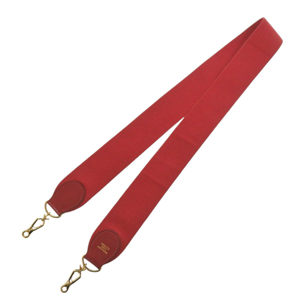 美品 エルメス エブリン ショルダー ストラップ バンドリエール クシュベル/キャンバス レッド 赤 1874【中古】HERMES