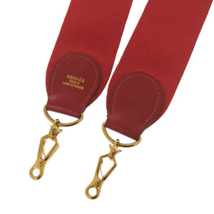 美品 エルメス エブリン ショルダー ストラップ バンドリエール クシュベル/キャンバス レッド 赤 1874【中古】HERMES