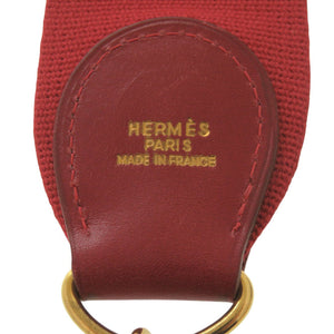 美品 エルメス エブリン ショルダー ストラップ バンドリエール クシュベル/キャンバス レッド 赤 1874【中古】HERMES