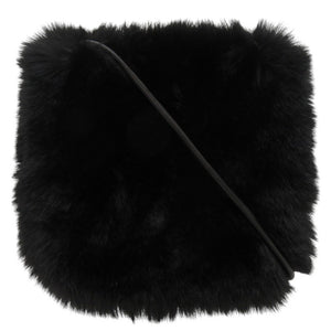 新品同様 アンテプリマ ポンポン フェイクファー ブラック ショルダーバッグ 黒 1875【中古】ANTEPRIMA