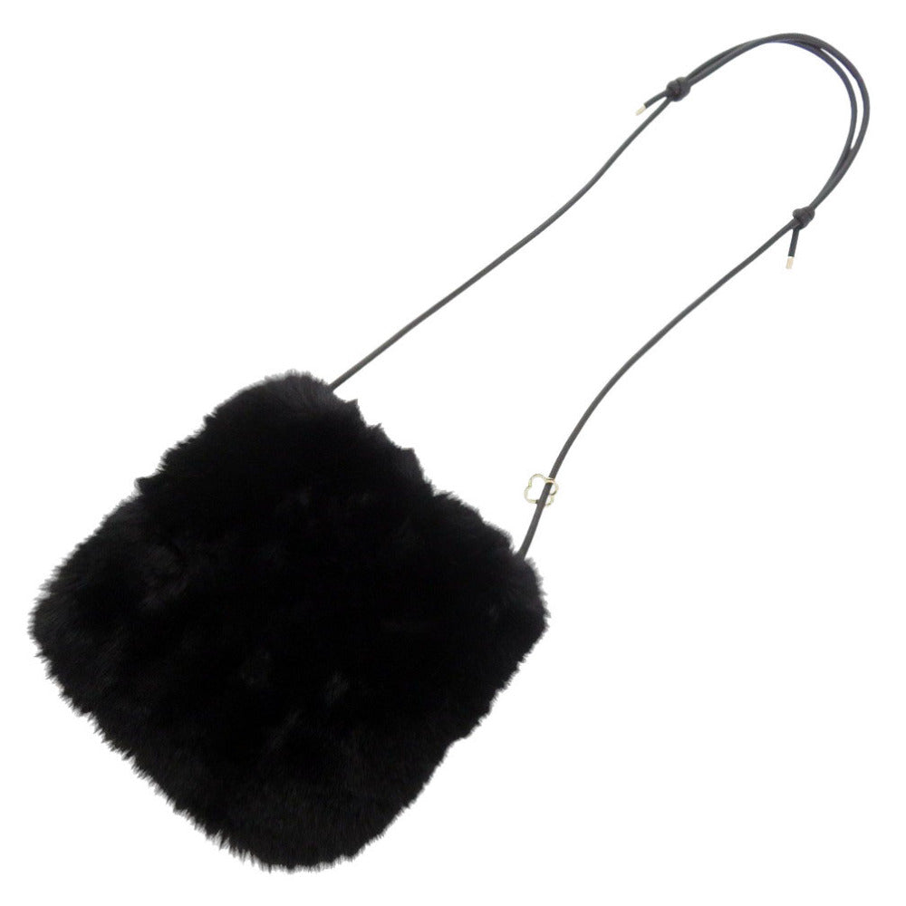 新品同様 アンテプリマ ポンポン フェイクファー ブラック ショルダーバッグ 黒 1875【中古】ANTEPRIMA