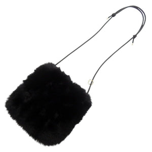 新品同様 アンテプリマ ポンポン フェイクファー ブラック ショルダーバッグ 黒 1875【中古】ANTEPRIMA