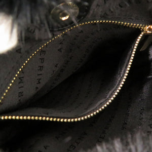 新品同様 アンテプリマ ポンポン フェイクファー ブラック ショルダーバッグ 黒 1875【中古】ANTEPRIMA