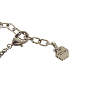 美品 ディオール オブリーク N1284HOMMT メタル ストーン シルバー ネックレス 1884【中古】Dior