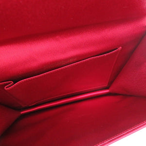 新品同様 イヴ サンローラン ヴィンテージ サテン ストーン レッド クラッチバッグ 赤 1955【中古】YVES SAINT LAURENT