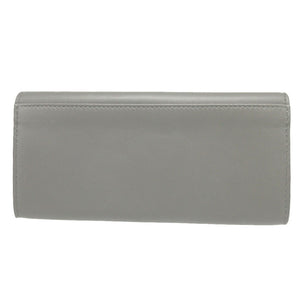 新品同様 ボッテガヴェネタ イントレチャート レザー グレー 長財布 札入れ 1958【中古】BOTTEGA VENETA