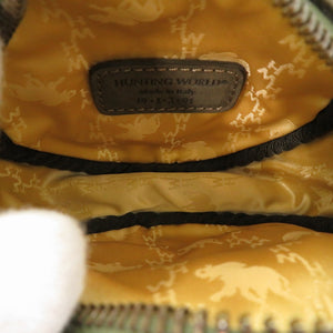 ハンティングワールド キャンバス/スウェード カーキ ショルダーバッグ 1982【中古】HUNTING WORLD