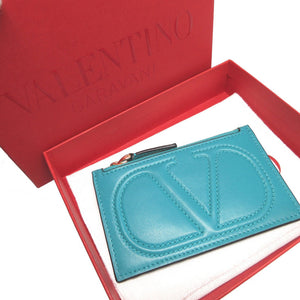 未使用 ヴァレンティノ ガラヴァーニ 1W5P0S76GDQ Vスリング レザー グリーン 緑 カード フラグメントケース 1989【中古】VALENTINO GARAVANI
