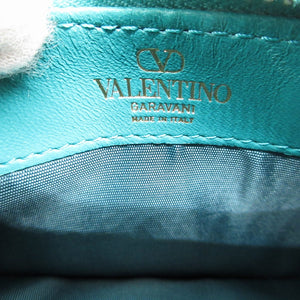 未使用 ヴァレンティノ ガラヴァーニ 1W5P0S76GDQ Vスリング レザー グリーン 緑 カード フラグメントケース 1989【中古】VALENTINO GARAVANI