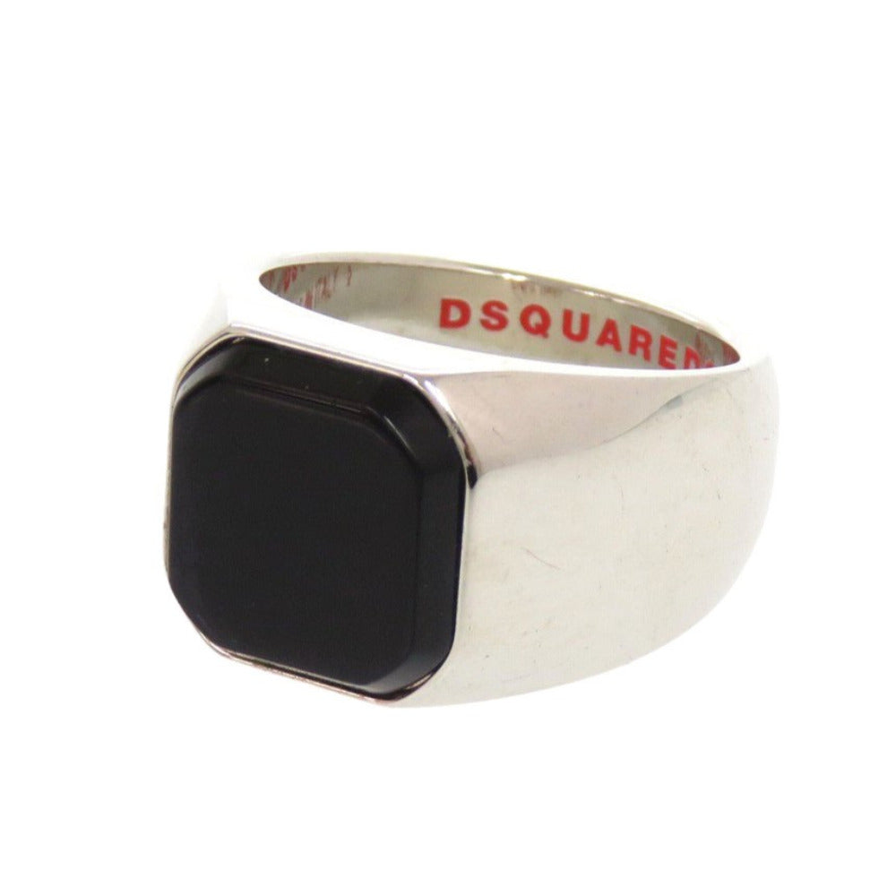 美品 ディースクエアード オニキスリング メタル 19号 ブラック 指輪 黒 1994【中古】DSQUARED2
