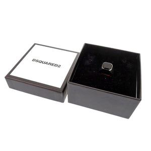 美品 ディースクエアード オニキスリング メタル 19号 ブラック 指輪 黒 1994【中古】DSQUARED2