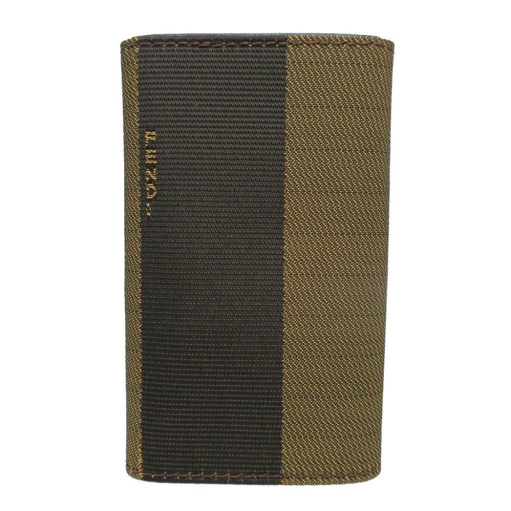 美品 フェンディ ぺカン柄 キャンバス レザー カーキ 緑 6連 キーケース 2002【中古】FENDI