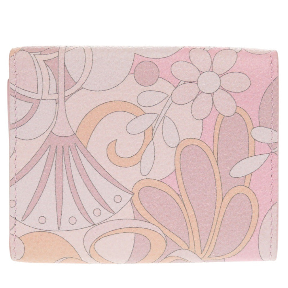 美品 ブルガリ プリマヴェーラ ミニウォレット レザー ピンク 三つ折り財布 2003【中古】BVLGARI