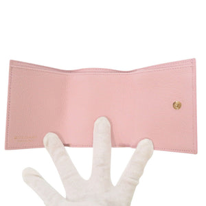 美品 ブルガリ プリマヴェーラ ミニウォレット レザー ピンク 三つ折り財布 2003【中古】BVLGARI