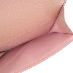 美品 ブルガリ プリマヴェーラ ミニウォレット レザー ピンク 三つ折り財布 2003【中古】BVLGARI