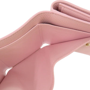 美品 ブルガリ プリマヴェーラ ミニウォレット レザー ピンク 三つ折り財布 2003【中古】BVLGARI