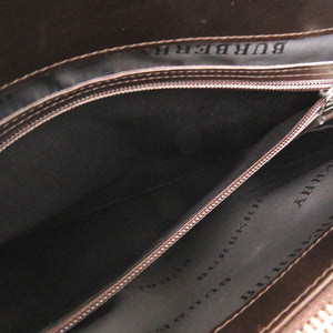 美品 バーバリー ノバチェック キャンバス レザー ベージュ ハンドバッグ 2010【中古】BURBERRY