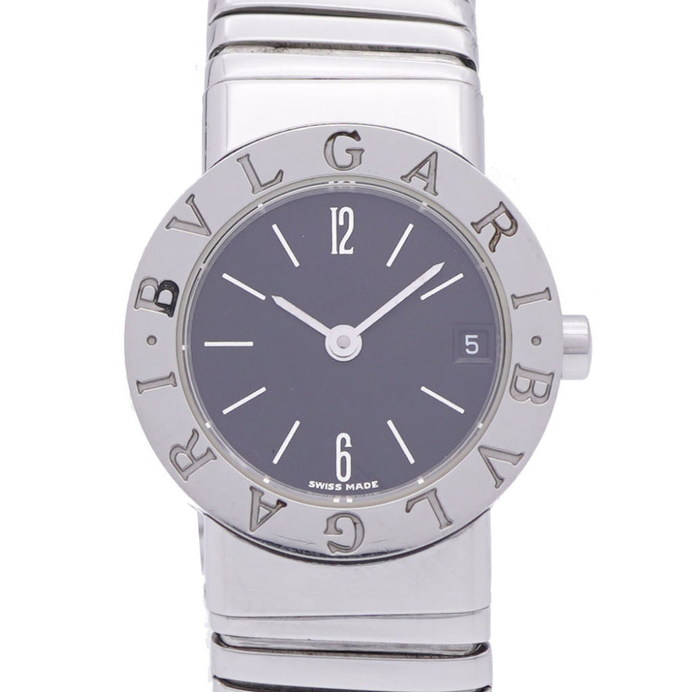 ブルガリ トゥボガス BB232TS クオーツ 腕時計 ステンレススチール ブラック 黒文字盤 2014【中古】BVLGARI レディース