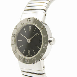 ブルガリ トゥボガス BB232TS クオーツ 腕時計 ステンレススチール ブラック 黒文字盤 2014【中古】BVLGARI レディース