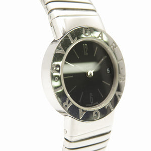 ブルガリ トゥボガス BB232TS クオーツ 腕時計 ステンレススチール ブラック 黒文字盤 2014【中古】BVLGARI レディース