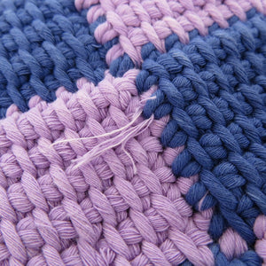 美品 マルニ ダイアモンドクロシェ かぎ針編み M00995 M00RP アクリル ブルー/パープル ハンドバッグ 青 紫 2021【中古】MARNI