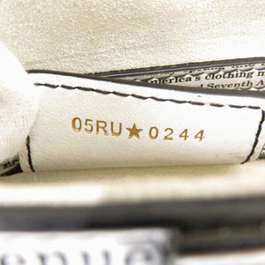 新品同様 クリスチャンディオール ニュースペーパー サドルバッグ レザー ブラック ホワイト 2wayハンドバッグ 黒 0020【中古】Christian Dior