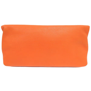 美品 アレキサンダーマックイーン スカル 装飾 クラッチバッグ ゴールド金具 レザー オレンジ 0029【中古】Alexander McQueen