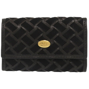 美品 バリー 3連キーケース レザー/スウェード ブラック キーケース 黒 0039【中古】BALLY