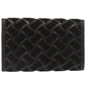 美品 バリー 3連キーケース レザー/スウェード ブラック キーケース 黒 0039【中古】BALLY