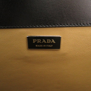 美品 プラダ レザー ブラック ビジネスバッグ ブリーフケース 書類カバン 黒 0040【中古】PRADA