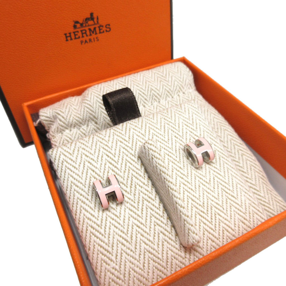 新品同様 エルメス ポップアッシュミニ ポップH メタル ピンク ピアス 0044【中古】HERMES