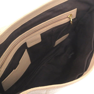 美品 バリー ショルダーバッグ メッセンジャーバッグ レザー ベージュ 0050【中古】BALLY