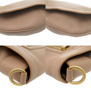 美品 バリー ショルダーバッグ メッセンジャーバッグ レザー ベージュ 0050【中古】BALLY