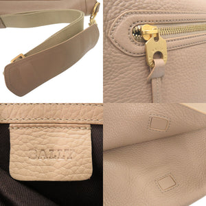 美品 バリー ショルダーバッグ メッセンジャーバッグ レザー ベージュ 0050【中古】BALLY