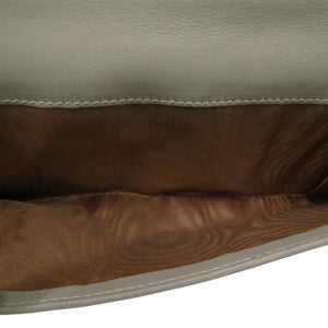 美品 サルヴァトーレフェラガモ JV-22 8249 レザー/キャンバス グレー 長財布 0072【中古】Salvatore Ferragamo