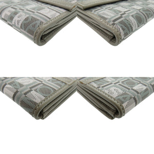 美品 サルヴァトーレフェラガモ JV-22 8249 レザー/キャンバス グレー 長財布 0072【中古】Salvatore Ferragamo