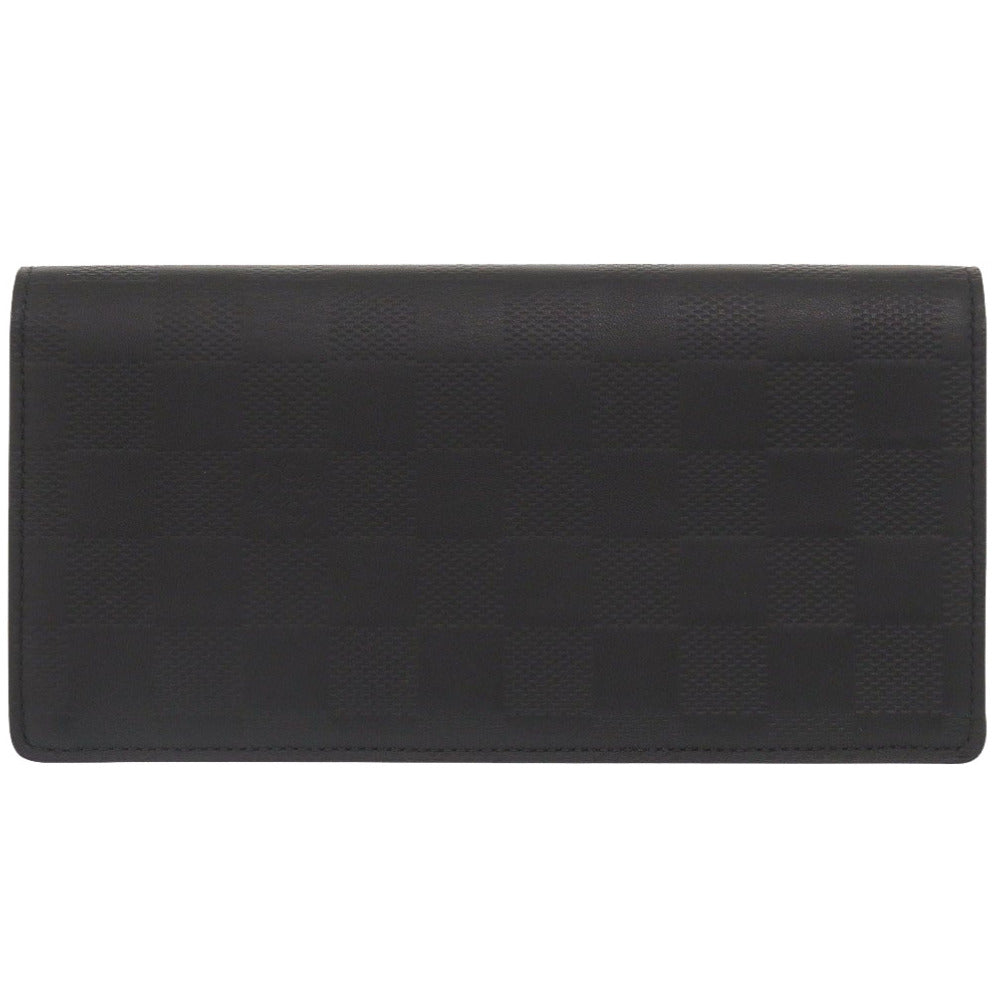 美品 ルイ ヴィトン ポルトフォイユ ブラザ ダミエ N63010 ダミエアンフィニ ブラック 長財布 黒 LV 0083【中古】LOUIS VUITTON