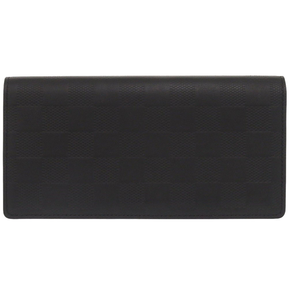 美品 ルイ ヴィトン ポルトフォイユ ブラザ ダミエ N63010 ダミエアンフィニ ブラック 長財布 黒 LV 0083【中古】LOUIS VUITTON